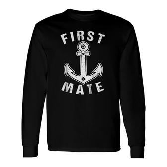 Son And Dad Matching S Boating First Mate Son Tee Long Sleeve T-Shirt T-Shirt | Mazezy