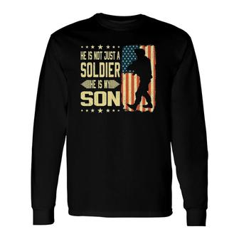 My Son Is A Soldier Hero Proud Army Mom Dad Military Long Sleeve T-Shirt T-Shirt | Mazezy