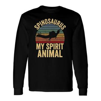 Spinosaurus Dinosaur Spirit Animal Vintage Retro Long Sleeve T-Shirt T-Shirt | Mazezy CA