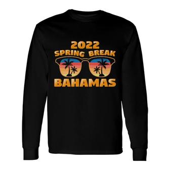 Spring Break Bahamas 2022 Vintage Matching Cool Sunglasses Long Sleeve T-Shirt T-Shirt | Mazezy