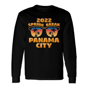 Spring Break Panama City 2022 Vintage Match Cool Sunglasses Long Sleeve T-Shirt T-Shirt | Mazezy