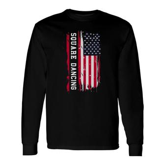Square Dancing, Country Dance Floor Southerners Long Sleeve T-Shirt | Mazezy