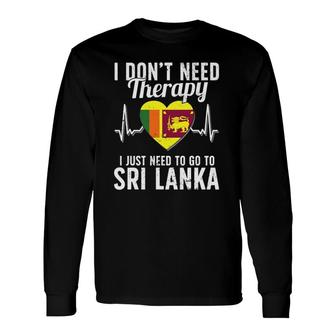 Sri Lanka Flag I Vacation I Sri Lanka Long Sleeve T-Shirt T-Shirt | Mazezy CA