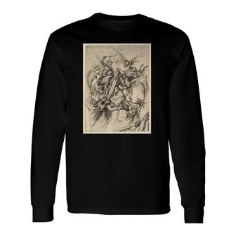 St Anthony On The Back Premium Material Long & Slim Tm Fit Premium Long Sleeve T-Shirt T-Shirt | Mazezy UK