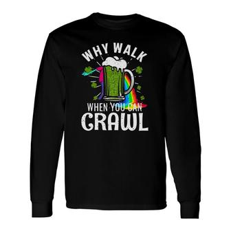 St Patrick's Day Green Beer Crawl Long Sleeve T-Shirt T-Shirt | Mazezy