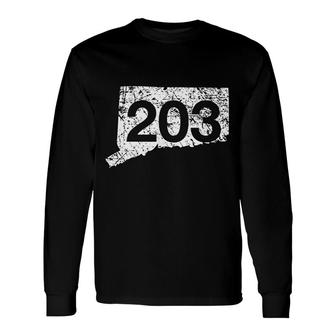 Stamford Bridgeport Area Code 203 Connecticut Long Sleeve T-Shirt T-Shirt | Mazezy
