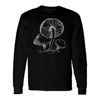 Stylish Wild Mushrooms Cute Mycology Fungi Long Sleeve T-Shirt T-Shirt | Mazezy