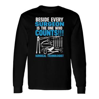 Surgical Technologist Counts Christmas Long Sleeve T-Shirt | Mazezy