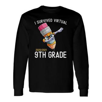 I Survived Virtual 9Th Grade School Graduation Class Of 2021 Ver2 Long Sleeve T-Shirt T-Shirt | Mazezy