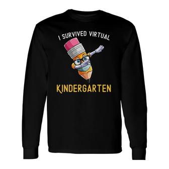 I Survived Virtual Kindergarten Graduation Class Of 2021 Ver2 Long Sleeve T-Shirt T-Shirt | Mazezy