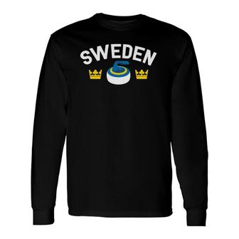 Sweden Curling The Kingdom Of Sweden Long Sleeve T-Shirt T-Shirt | Mazezy