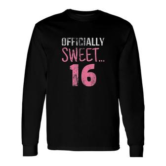 Sweet 16 16th Birthday Present 16 Year Old Long Sleeve T-Shirt - Seseable