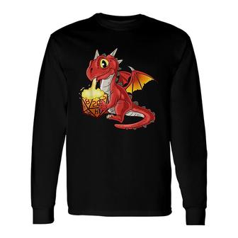 Tabletop Gaming Dragon Dice Rpg Dragons D20 Long Sleeve T-Shirt T-Shirt | Mazezy