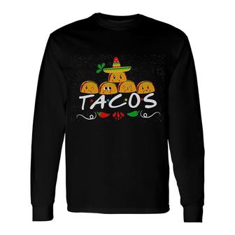 Taco Mexican Food Long Sleeve T-Shirt T-Shirt | Mazezy