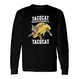 Tcocat Spelled Backwards Long Sleeve T-Shirt | Mazezy