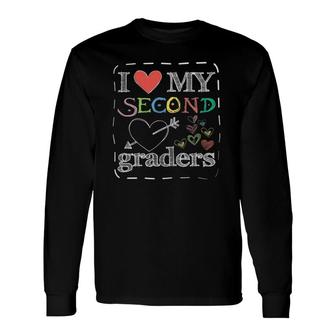Team Second Grade I Love My 2Nd Graders Long Sleeve T-Shirt T-Shirt | Mazezy