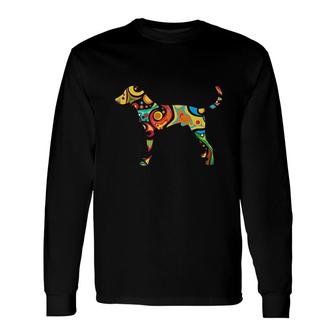 Teeburon Psychedelic English Foxhound Long Sleeve T-Shirt T-Shirt | Mazezy