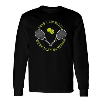 Tennis Player Playing Sports Lover Long Sleeve T-Shirt T-Shirt | Mazezy