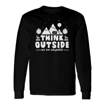 Think Outside No Box Required design Long Sleeve T-Shirt T-Shirt | Mazezy