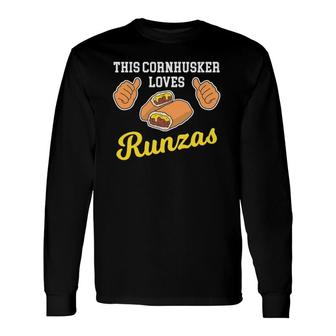Thumbs Nebraska Sandwich Runza Long Sleeve T-Shirt T-Shirt | Mazezy