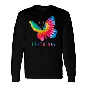 Tie Dye Butterfly Lover Earth Day 2021 Costume Environmental Long Sleeve T-Shirt T-Shirt | Mazezy