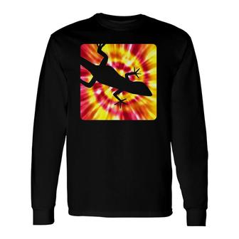 Tie Dye Lizard For Lizard Lovers Long Sleeve T-Shirt T-Shirt | Mazezy