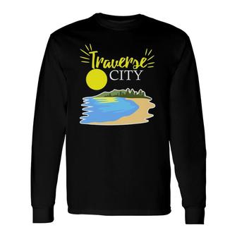 Traverse City Michigan Summer Vacation Long Sleeve T-Shirt T-Shirt | Mazezy