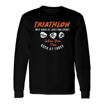 Triathlon Athlete Long Sleeve T-Shirt | Mazezy