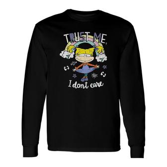 Trust Me Dont Care Rainbow Graphic Long Sleeve T-Shirt | Mazezy