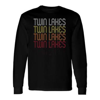 Twin Lakes Wi Vintage Style Wisconsin Long Sleeve T-Shirt T-Shirt | Mazezy