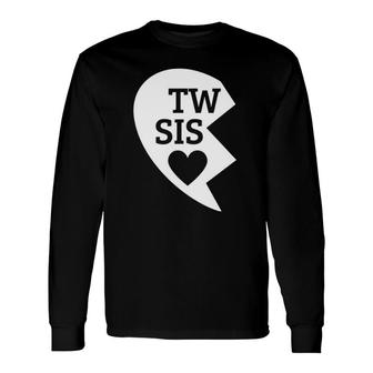 Twin Sisters Heart Matching Set 1 Of 2 Ver2 Long Sleeve T-Shirt T-Shirt | Mazezy