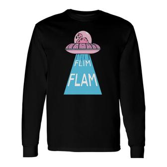The Ufo Flamingo Play Game Style Long Sleeve T-Shirt T-Shirt | Mazezy