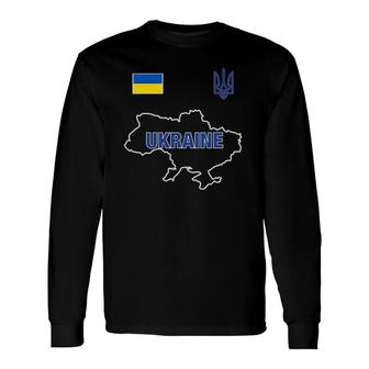 Ukraine 2022 National Football Team Soccer Ukrainian Fan Long Sleeve T-Shirt T-Shirt | Mazezy