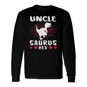 Unclesaurus Uncle Saurus Rex Dinosaur Heart Love Long Sleeve T-Shirt T-Shirt | Mazezy