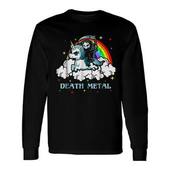 Unicorn Death Metal Rocker Go To Hell Long Sleeve T-Shirt T-Shirt | Mazezy