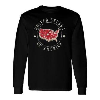 United Steaks Of America Vintage Long Sleeve T-Shirt | Mazezy
