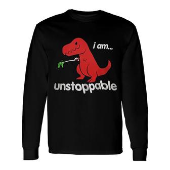 Unstoppable T-rex Long Sleeve T-Shirt T-Shirt | Mazezy