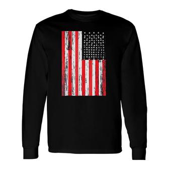 Usa Flag 4Th July 4 Red White Blue Stars Stripes Long Sleeve T-Shirt T-Shirt | Mazezy