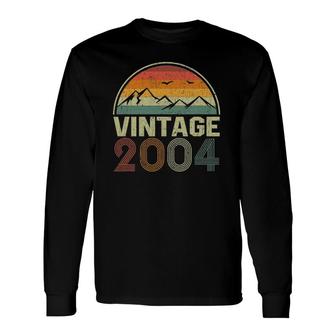 Vintage 17Th Birthday Idea Vintage 2004 Ver2 Long Sleeve T-Shirt | Mazezy