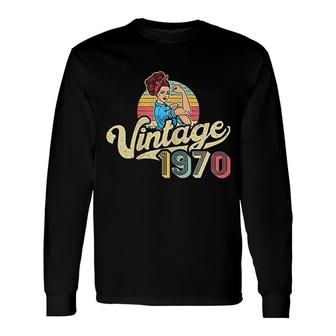 Vintage 1970 51 Years Old 51st Birthday Long Sleeve T-Shirt - Thegiftio UK