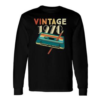 Vintage 1978 Music Cassette 44Th Birthday 44 Years Old Long Sleeve T-Shirt T-Shirt | Mazezy