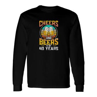 Vintage 1980 Cheers And Beers Long Sleeve T-Shirt - Thegiftio