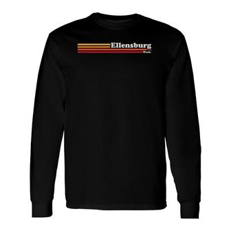 Vintage 1980S Graphic Style Ellensburg Washington Long Sleeve T-Shirt T-Shirt | Mazezy