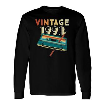 Vintage 1993 Music Cassette 29Th Birthday 29 Years Old Long Sleeve T-Shirt | Mazezy