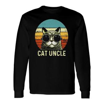 Vintage Best Cat Uncle Ever Fathers Day Long Sleeve T-Shirt T-Shirt | Mazezy