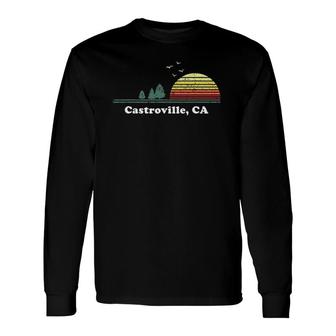 Vintage Castroville, California Home Souvenir Print Long Sleeve T-Shirt T-Shirt | Mazezy