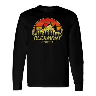 Vintage Clermont Georgia Ga Mountains Hiker Hiking Souvenir Long Sleeve T-Shirt T-Shirt | Mazezy