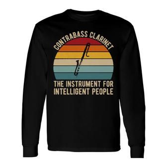 Vintage Contrabass Clarinet Players For A Clarinetist Long Sleeve T-Shirt | Mazezy