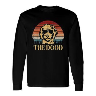 Vintage Goldendoodle The Dood Dad Mom Doodle Dad Golden Doodle Dog Long Sleeve T-Shirt - Seseable