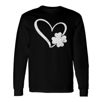 Vintage Happy St Patrick's Day Go Lucky Irish Shamrock Long Sleeve T-Shirt T-Shirt | Mazezy